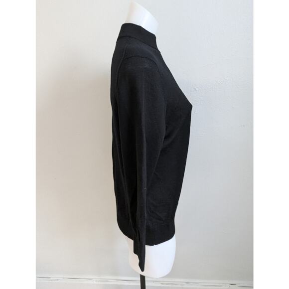 Moth by Anthropologie Size Medium Mock Neck Sweater Pullover Black Long Sleeves - Picture 6 of 10